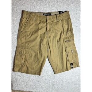 Iron Co Men's Multi Pocket Cargo Shorts Size 32 Beige
